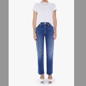 MOTHER The Rambler Zip Ankle Jeans in High Tide